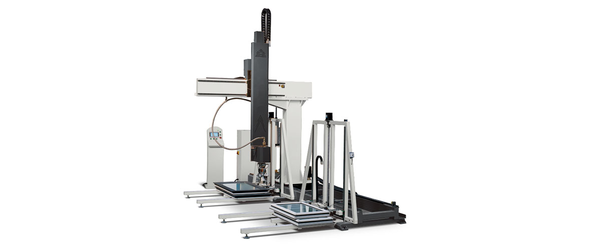 Stacking type fully automatic door and window gluing machine DJJ-CNC-02MD